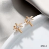 New creative coconut tree-shaped stud earrings, fashionable, trendy and individual earrings, elegant diamond-encrusted stud earrings wholesale Application Scenario